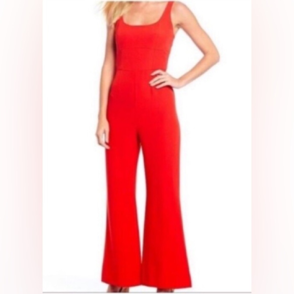 Gianni Bini Vibrant Red Wide Leg Jumpsuit